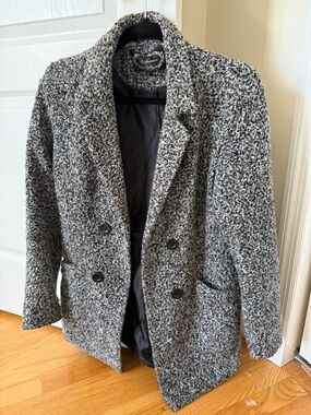 Ambiance Black and White Bouclé Jacket